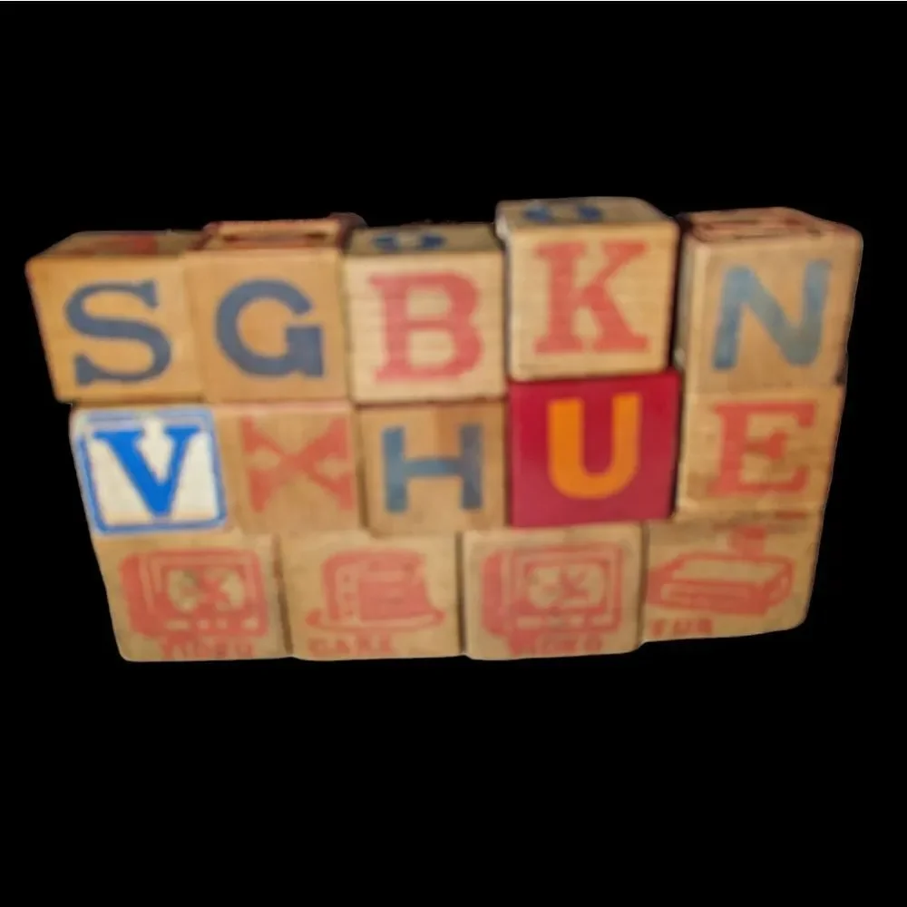 ‎Vintage lot of wooden blocks